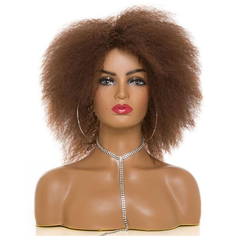 13 Inch Afro Wigs for Women 70s Kinky Curly Bouncy Huge Fluffy Puff Wigs Synthetic Hair for Daily Use for Women with Thinning Hair(#30) - Image 1