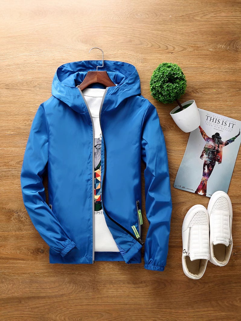 New Jacket Men'S And Women'S Windbreaker Plus Fat Coat Parent-Child Coat To Print Logo - Image 3