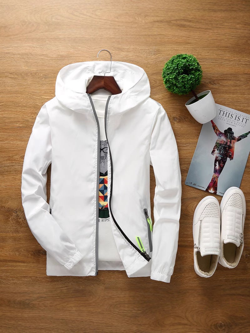 New Jacket Men'S And Women'S Windbreaker Plus Fat Coat Parent-Child Coat To Print Logo - Image 5