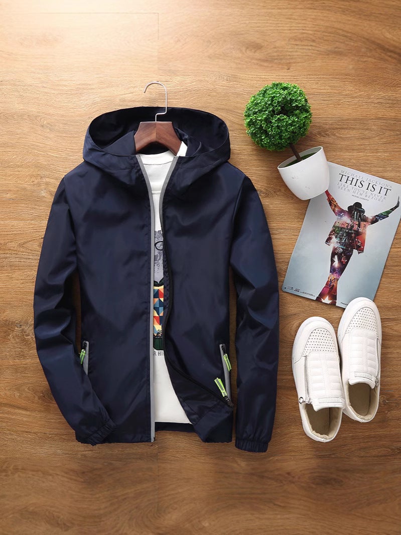New Jacket Men'S And Women'S Windbreaker Plus Fat Coat Parent-Child Coat To Print Logo - Image 4