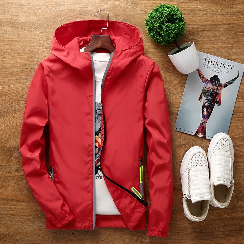 New Jacket Men'S And Women'S Windbreaker Plus Fat Coat Parent-Child Coat To Print Logo - Image 1