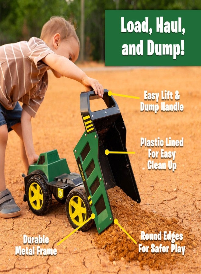 John Deere 16" Steel Dump Truck, Realistic Lights & Sounds, Heavy Duty Metal Truck Bed, Extra Large Wheels, Rugged Construction Vehicle Toy for Kids, Ages 3+, Indoor and Outdoor Play - Image 5