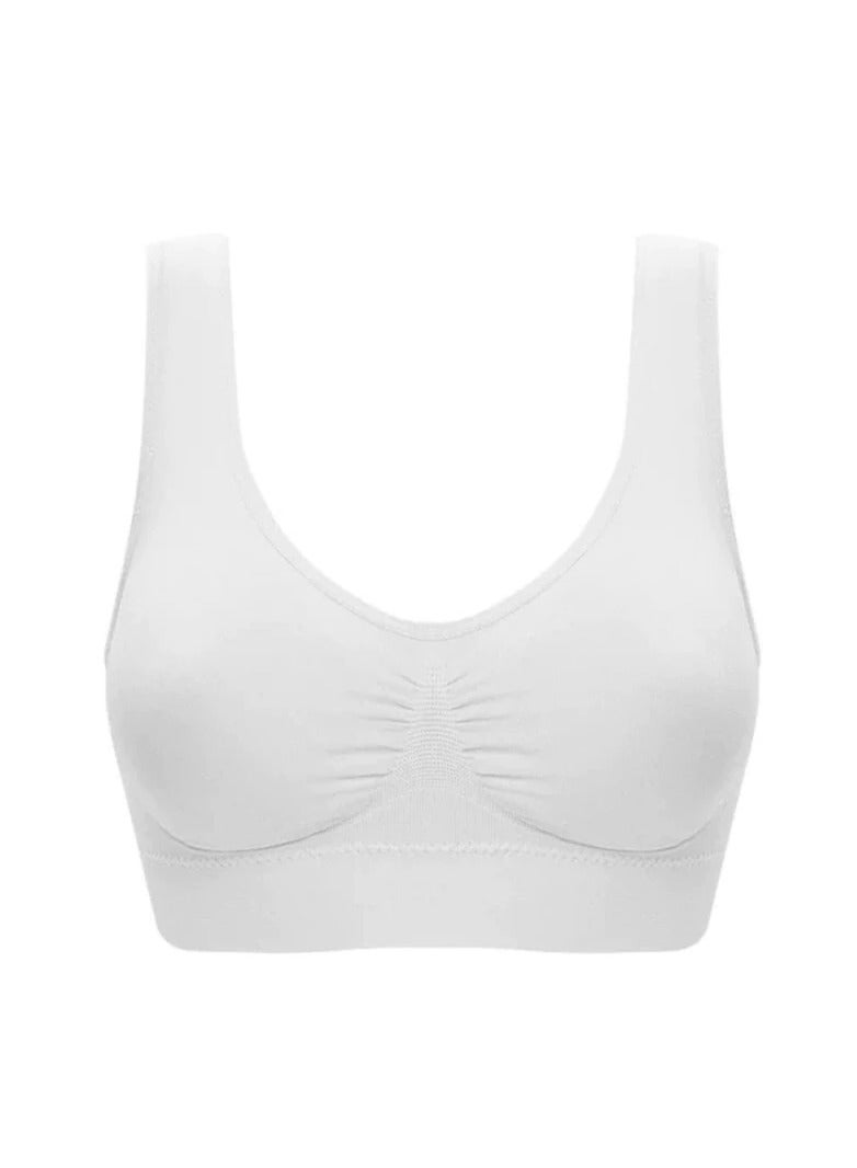 Women's Seamless High Impact Sports Bra with Removable Cups High Support Workout Yoga Bra Cut Back Activewear - Image 1
