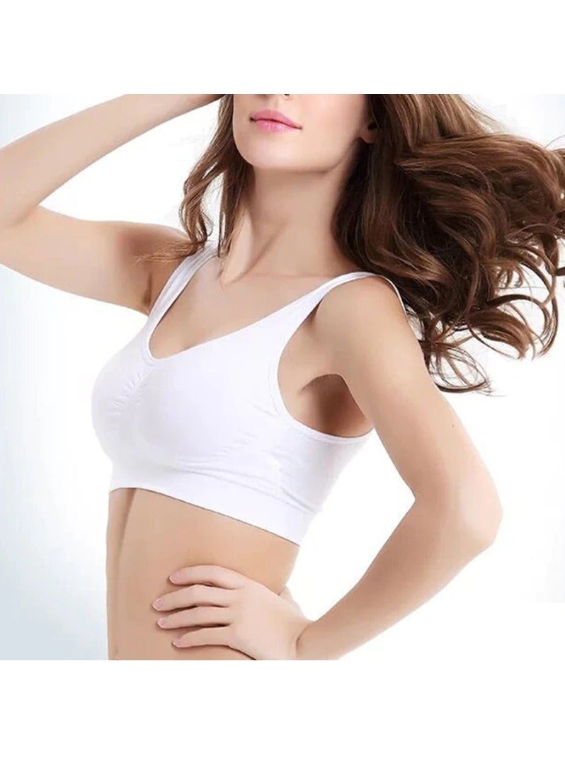Women's Seamless High Impact Sports Bra with Removable Cups High Support Workout Yoga Bra Cut Back Activewear - Image 2