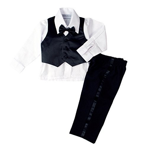 Spring Notion Baby Boys' Black Classic Fit Tuxedo Set, No Tail 18M (Large) - Image 2