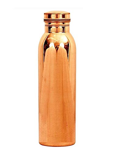 KC Pure Copper Designer Water Bottle with Leak Proof Protection, Ayurveda and Yoga Health Benefits. (1000ml, Pack of 1 Unit) With Lacqure Coating - Image 4
