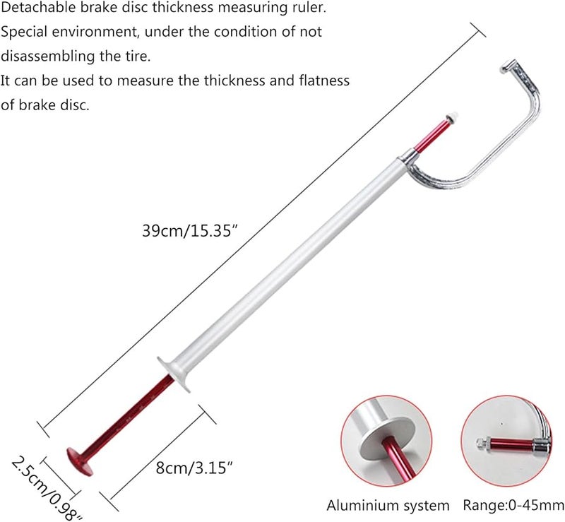 أداة قياس وسادة قرص الفرامل 0 45 مم ميكرومتر مقياس العمق قدمة بياكوليس - Image 4