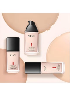 VEZE A Thin, Lightweight, Waterproof, Moisturizing, Sheer, Natural, Long-Lasting Liquid Foundation With A Smooth Texture And A Rubber Ring In Delicate Colors (02 Ivory (6778))  - Image 2