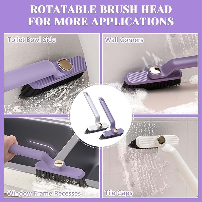 BRIGHTZONE Mini Gap Cleaning Brush, Clean The Dead Corners of Bathroom Kitchen Tiles, Multifunctional Window Slots 360 Degree Rotating No Hard Bristle Crevice Gap Multi-Purpose - Image 5