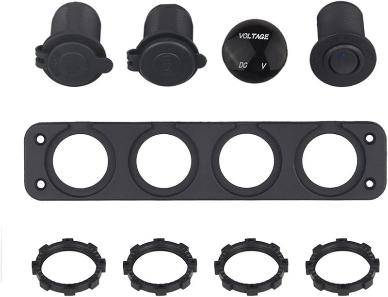 Wivplex 4.2A Dual USB Charger with Voltmeter and Toggle Switch - Image 2