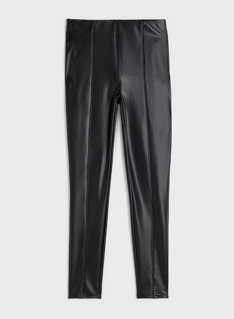 H&M Pu High Waist Leggings