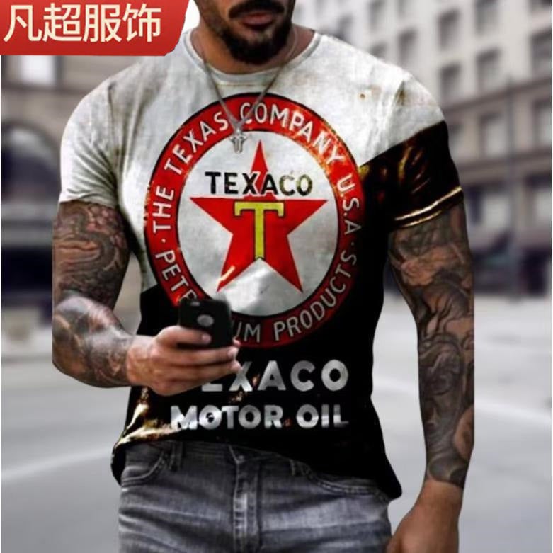 Men'S Wear Youth Slim Crewneck Cartoon Sports T-Shirt - Image 1