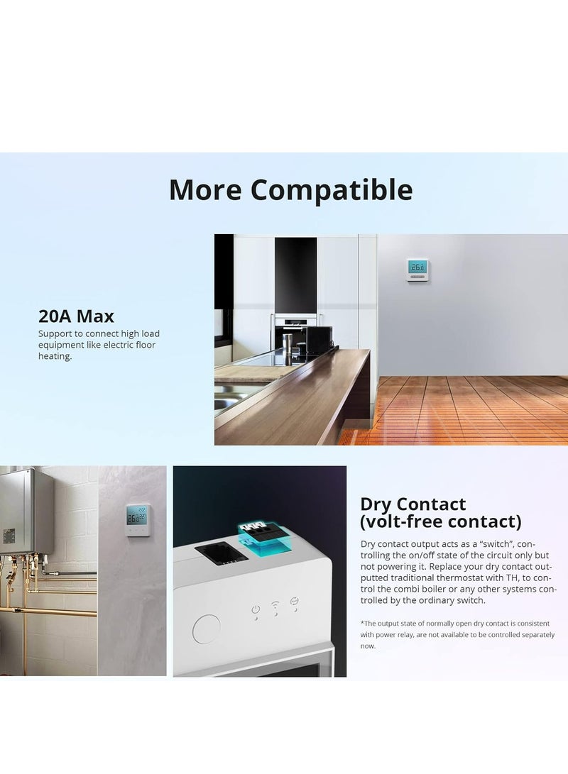 SONOFF SONOFF THR320D 20A Smart Temperature and Humidity Monitoring Switch,Compatible with Alexa, Google Home,RJ9 4P4C Interface - Image 4