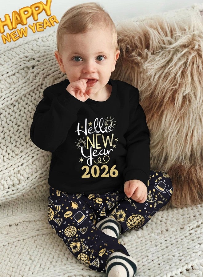 KANGKANG Toddler Boy New Years Eve Outfit 18-24 Months Pullover Sweatshirt Tops + Pants 2026 Toddler New Years Eve Outfit Boy 18 Month 24 Month - Image 2