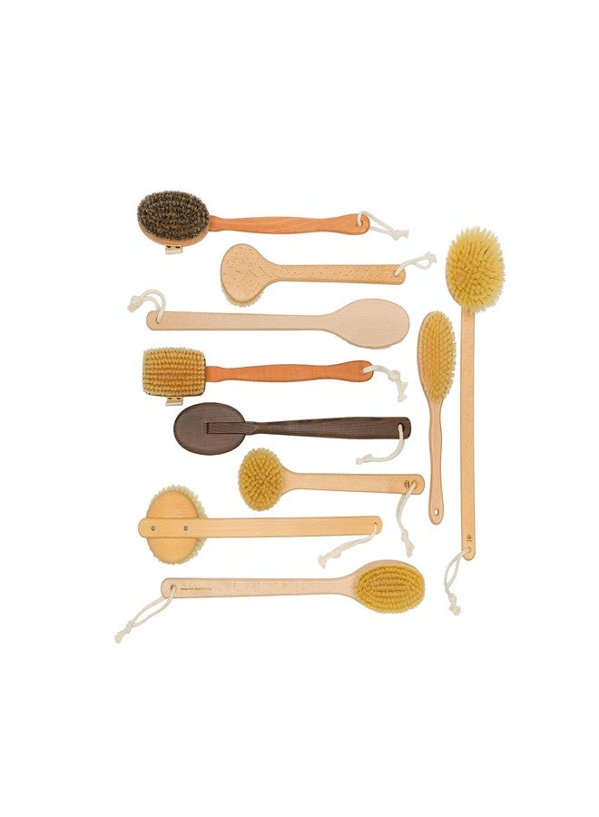 Redecker 100% Made in Germany Round Tampico Fiber Bath Brush with Oiled Beechwood Handle, 14-1/5-Inches - Image 4