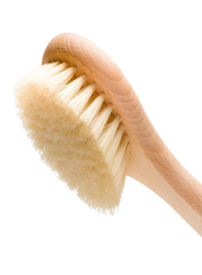 Redecker 100% Made in Germany Round Tampico Fiber Bath Brush with Oiled Beechwood Handle, 14-1/5-Inches - Image 2