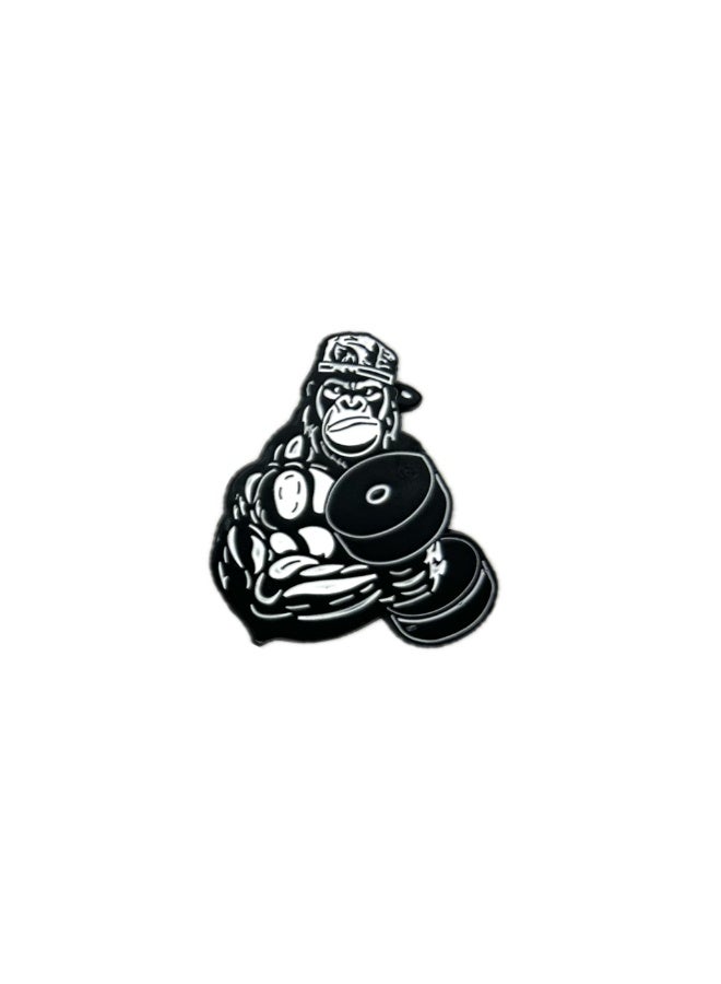 Metal sticker - Lifting Weights Workout Gorilla  - Premium Quality Metal - Image 1
