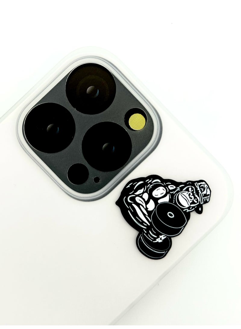 Metal sticker - Lifting Weights Workout Gorilla  - Premium Quality Metal - Image 2