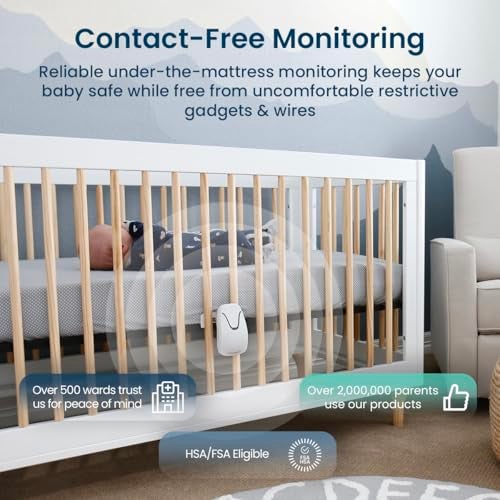 Babysense 7 Baby Sleep Breathing Movement Monitor for Newborn and Infants, No WiFi, Non Wearable, Non Contact Monitor with 2 Under-Mattress Sensors for Full Crib Coverage, FSA Baby Monitor - Image 2