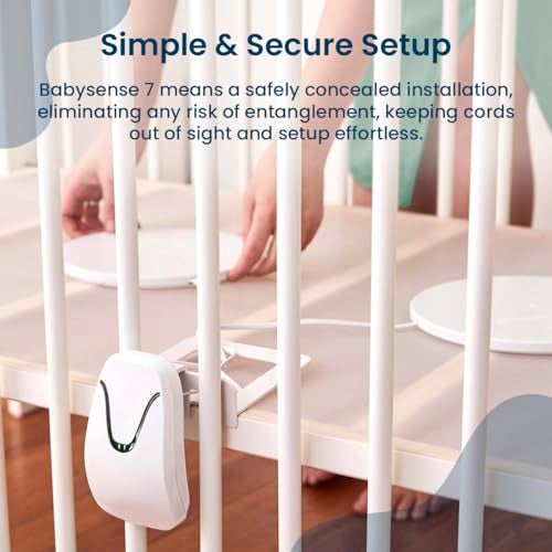 Babysense 7 Baby Sleep Breathing Movement Monitor for Newborn and Infants, No WiFi, Non Wearable, Non Contact Monitor with 2 Under-Mattress Sensors for Full Crib Coverage, FSA Baby Monitor - Image 4
