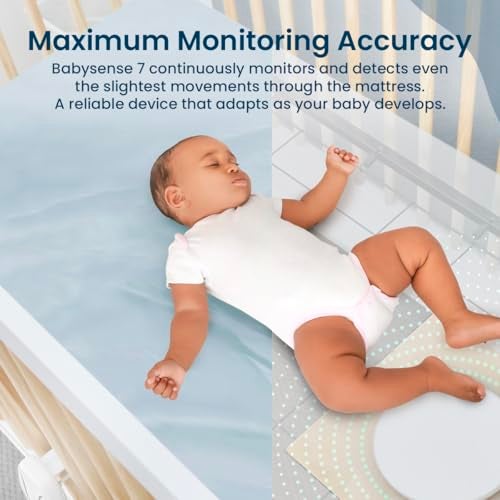Babysense 7 Baby Sleep Breathing Movement Monitor for Newborn and Infants, No WiFi, Non Wearable, Non Contact Monitor with 2 Under-Mattress Sensors for Full Crib Coverage, FSA Baby Monitor - Image 3