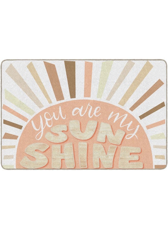 Flagship Carpets School Girl Style Simply Stylish Boho Rainbow My Sunshine Classroom Area Rug for Indoor Classroom Learning or Kid Bedroom Educational Play Mat, 5'x7'6" - Image 1