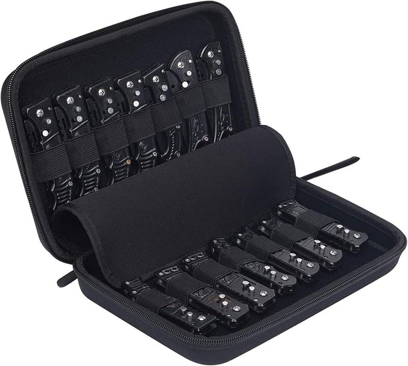 QEES Pocket Knife Display Case with 14 Slots, Knife Case, Folding Knife Holder Organizer, Butterfly Knife Storage Carrier, Knives Collection Protector for Survival Tactical Outdoor EDC Mini Knife - Image 1