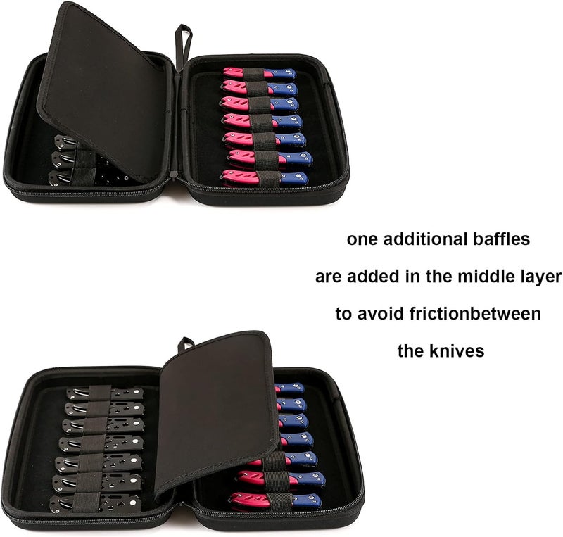 QEES Pocket Knife Display Case with 14 Slots, Knife Case, Folding Knife Holder Organizer, Butterfly Knife Storage Carrier, Knives Collection Protector for Survival Tactical Outdoor EDC Mini Knife - Image 2