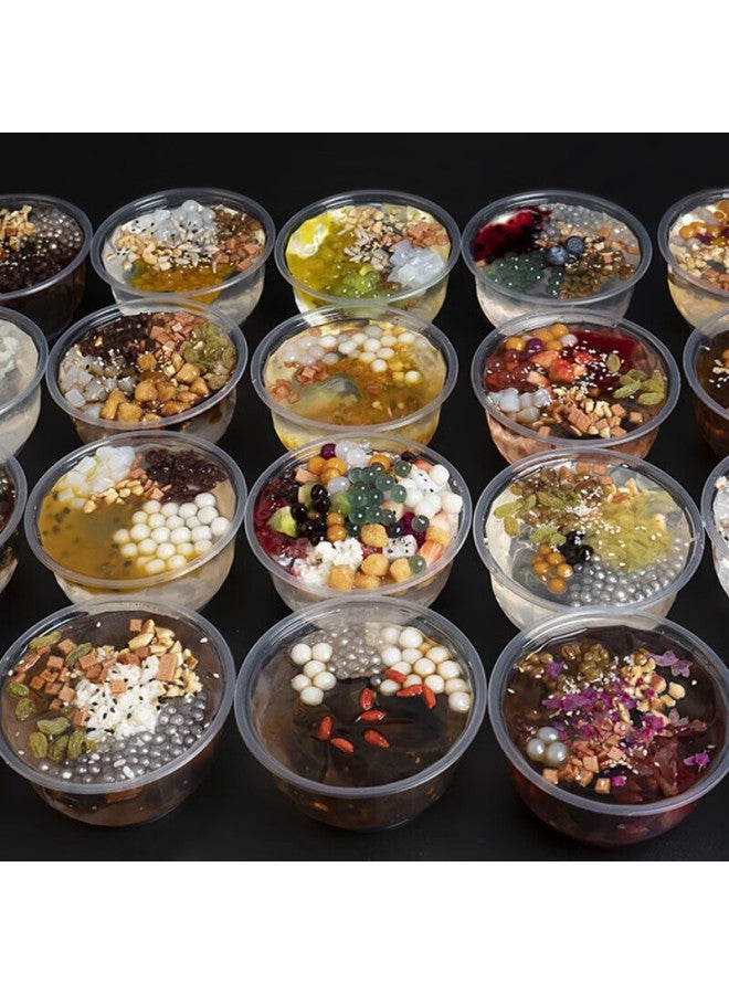 Temeiju Disposable Round Food Containers, Picnic Takeout Boxes, Transparent Soup Bowls, Ice Cream Bowls, Without Lids, 50 Pieces, 360 Model - Image 5