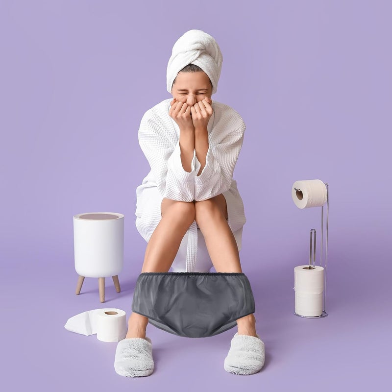 Hoolerry 9 قطع سراويل بلاستيكية مقاومة للماء تسرب الحماية من السلس سراويل داخلية للبالغين غطاء حفاضات رمادي فاتح - Image 4