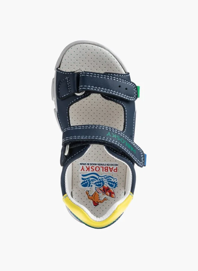 Pablosky Boys' Stitch Detail Floaters With Hook And Loop Closure
