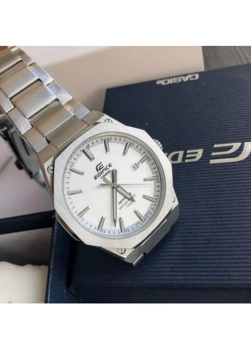 CASIO Edifice EFR-S108D-7AVUDF Analogue White Dial Men's Wrist Watch - Image 4