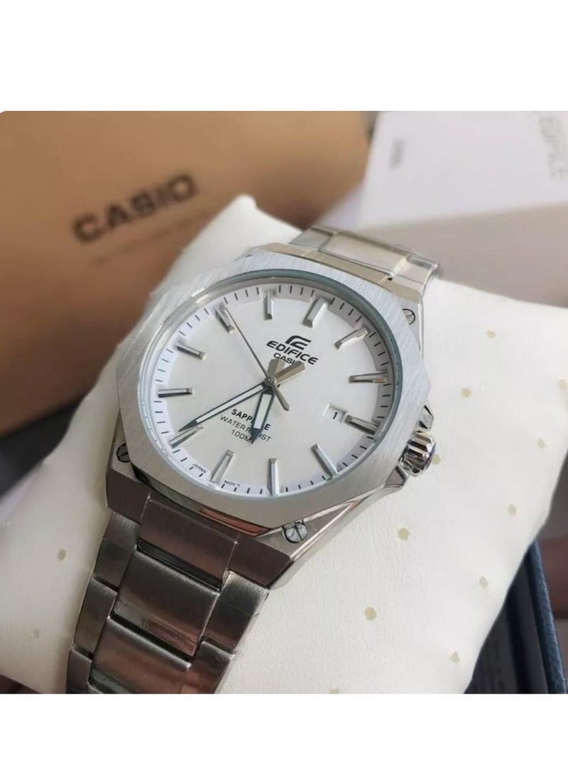 CASIO Edifice EFR-S108D-7AVUDF Analogue White Dial Men's Wrist Watch - Image 3