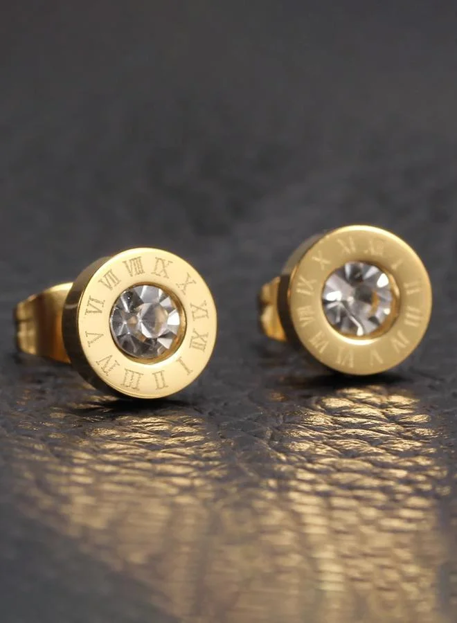 Take Two Roman Numeral Detail Stud Earrings