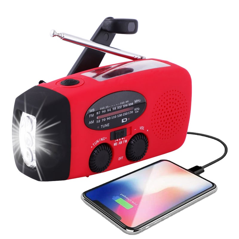 Hand Crank Solar Rechargeable Radio Mini Emergency Radio With Lighting Function - Image 2