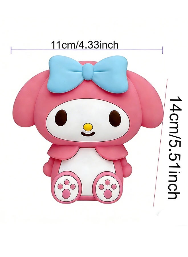Sanrio My Melody Children's Single-Shoulder Wallet Cute Cartoon Silicone Mini Children's Wallet, Cartoon My Melody Shoulder Bag, with Adjustable Shoulder Strap Length, Suitable as a Children's Birthday Gift - Image 3
