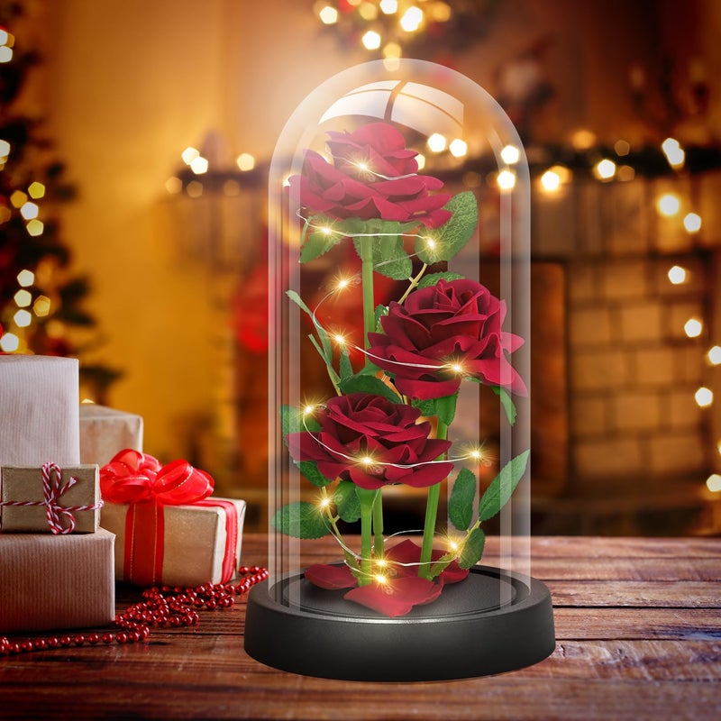 Akiyht Glass Rose Mothers Day Flower Gifts For Mom From Daughter Son  Birthday Gifts For Women Mom Wife Girlfriend  Handmade Glass Roses Flowers Womens Gifts For  Anniversary  Womens Day  Mothers Day - Image 2