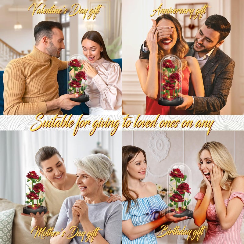 Akiyht Glass Rose Mothers Day Flower Gifts For Mom From Daughter Son  Birthday Gifts For Women Mom Wife Girlfriend  Handmade Glass Roses Flowers Womens Gifts For  Anniversary  Womens Day  Mothers Day - Image 5