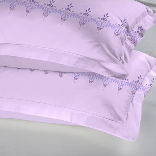 Trident Soft Comfort Pillow Covers Set of 2, 100% Cotton Pillow Covers, 210 TC, Soft and Breathable, Standard Size (46 cm x 69 cm) - Lilac Affair - Image 2