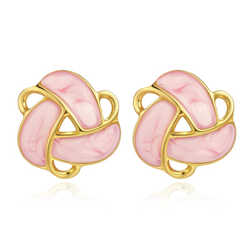 حلق أستانليس ستيل ذهبي × بينك - Image 1