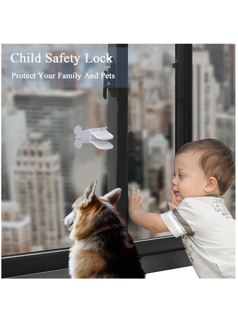 Excefore Sliding Door Child Lock, 4 Pack Sliding Glass Door Child Safety Lock, Window Child Safety Locks, Sliding Door Lock for Child Safety  - Image 3