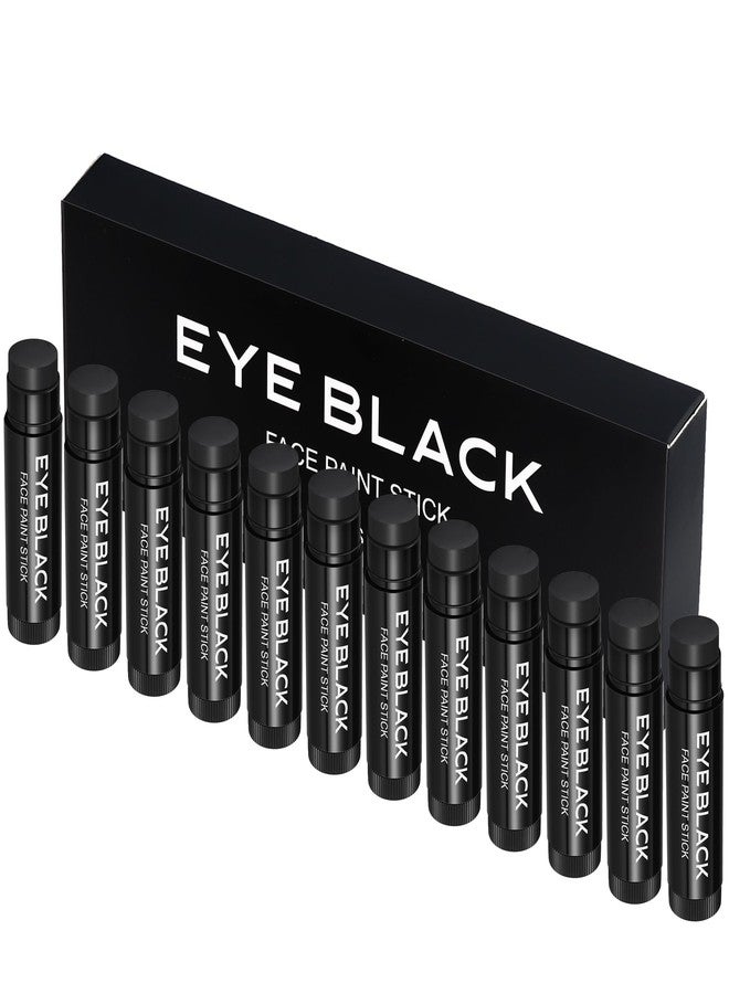 CCBeauty 12 PACK Black Eye Black Stick For Baseball Football Softball Lacrosse, Anti-Glare Eyeblack For Adults Kids, Waterproof, Last All Game, Smooth Application, High Pigment Color - Image 1