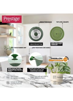 Prestige Prestige Essentials Granite Non Stick Set Combo | 24cm + 28CM Fry Pan Set |  Induction Cookware Set 2 Pieces - Black  - Image 4