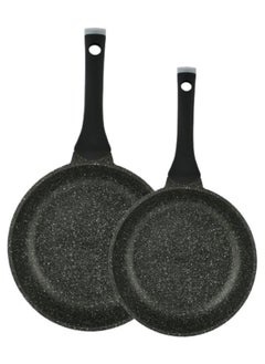 Prestige Prestige Essentials Granite Non Stick Set Combo | 24cm + 28CM Fry Pan Set |  Induction Cookware Set 2 Pieces - Black  - Image 3