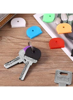 Generic 10 pieces of round key organizer covers, 5 different colors, each color has two pieces. Its function helps you to quickly distinguish and identify your key and separate similar keys such as home or work keys. It can be a decorative addition to your keys. Easy to install and remove. Flexible, water and fade resistant. The cover is suitable for keys with round, square, triangular or hexagonal heads. 10 pieces  - Image 3