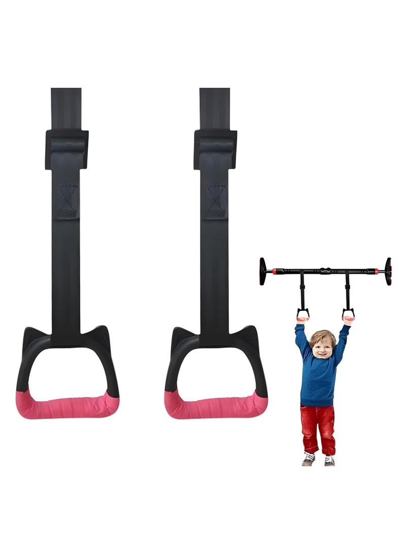 CMGTYYD Gymnastic Rings, 2 Pcs Fitness Children Trapeze Bar Pull Up Gym Rings, Exercise Strength Training Gym Rings, Children Workout Rings with Adjustable Straps for Stretching and Height Increase  - Image 1