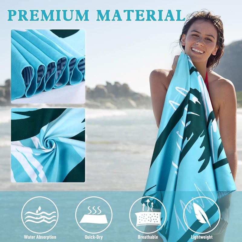 PY SUPER MODE 2 Pack Oversized Microfiber Pool Towel, 75'x 35', Sand-Free, Quick Drying, Super Absorbent - Image 4