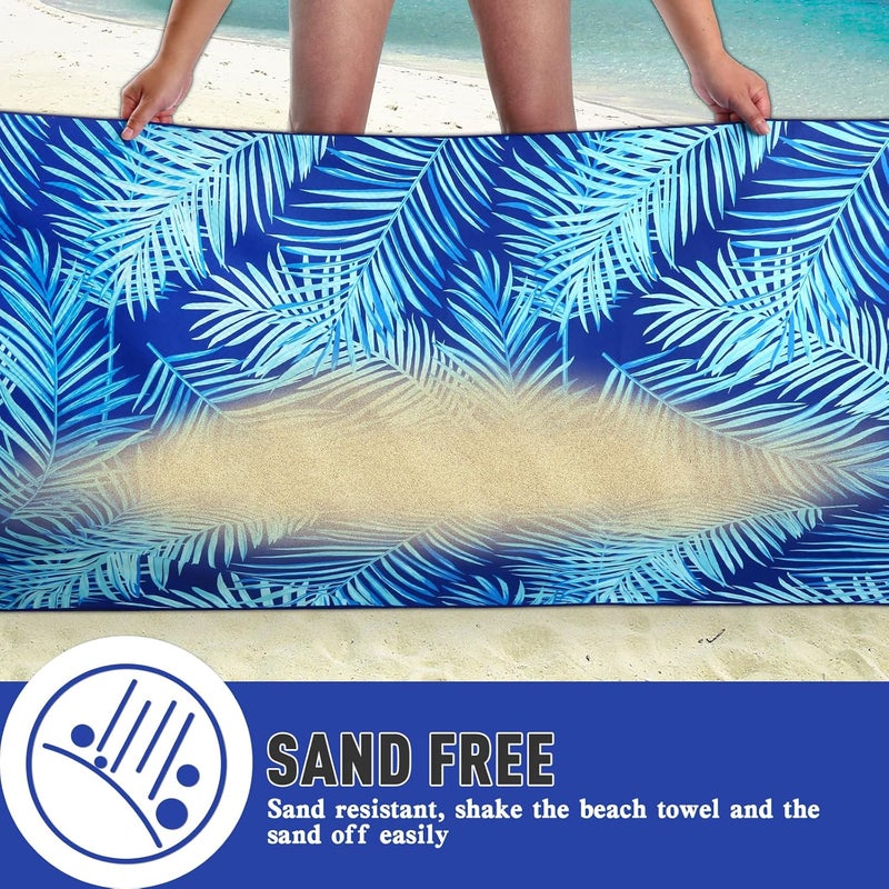 PY SUPER MODE 2 Pack Oversized Microfiber Pool Towel, 75'x 35', Sand-Free, Quick Drying, Super Absorbent - Image 2