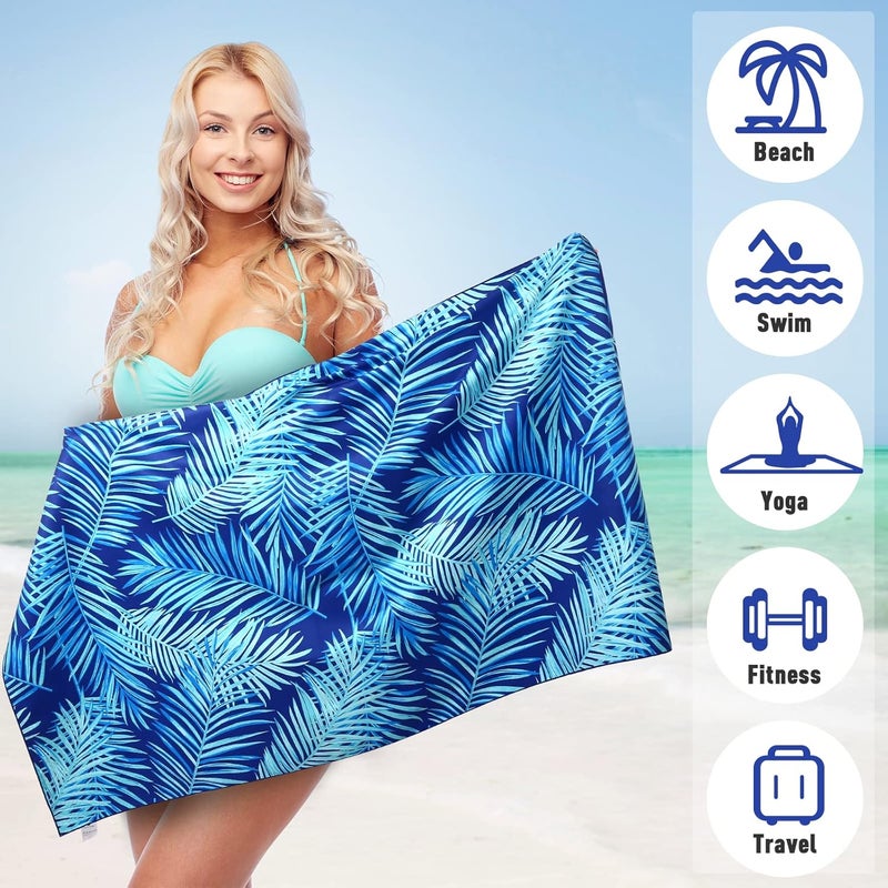 PY SUPER MODE 2 Pack Oversized Microfiber Pool Towel, 75'x 35', Sand-Free, Quick Drying, Super Absorbent - Image 3
