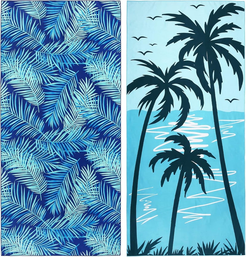 PY SUPER MODE 2 Pack Oversized Microfiber Pool Towel, 75'x 35', Sand-Free, Quick Drying, Super Absorbent - Image 1